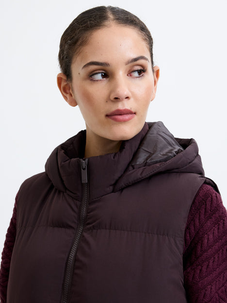 Hooded Puffer Row Gilet