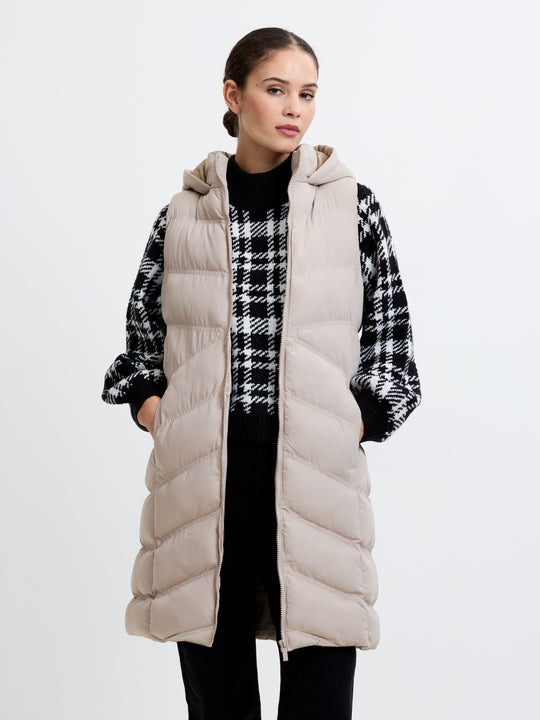 Hooded Chevron Row Gilet