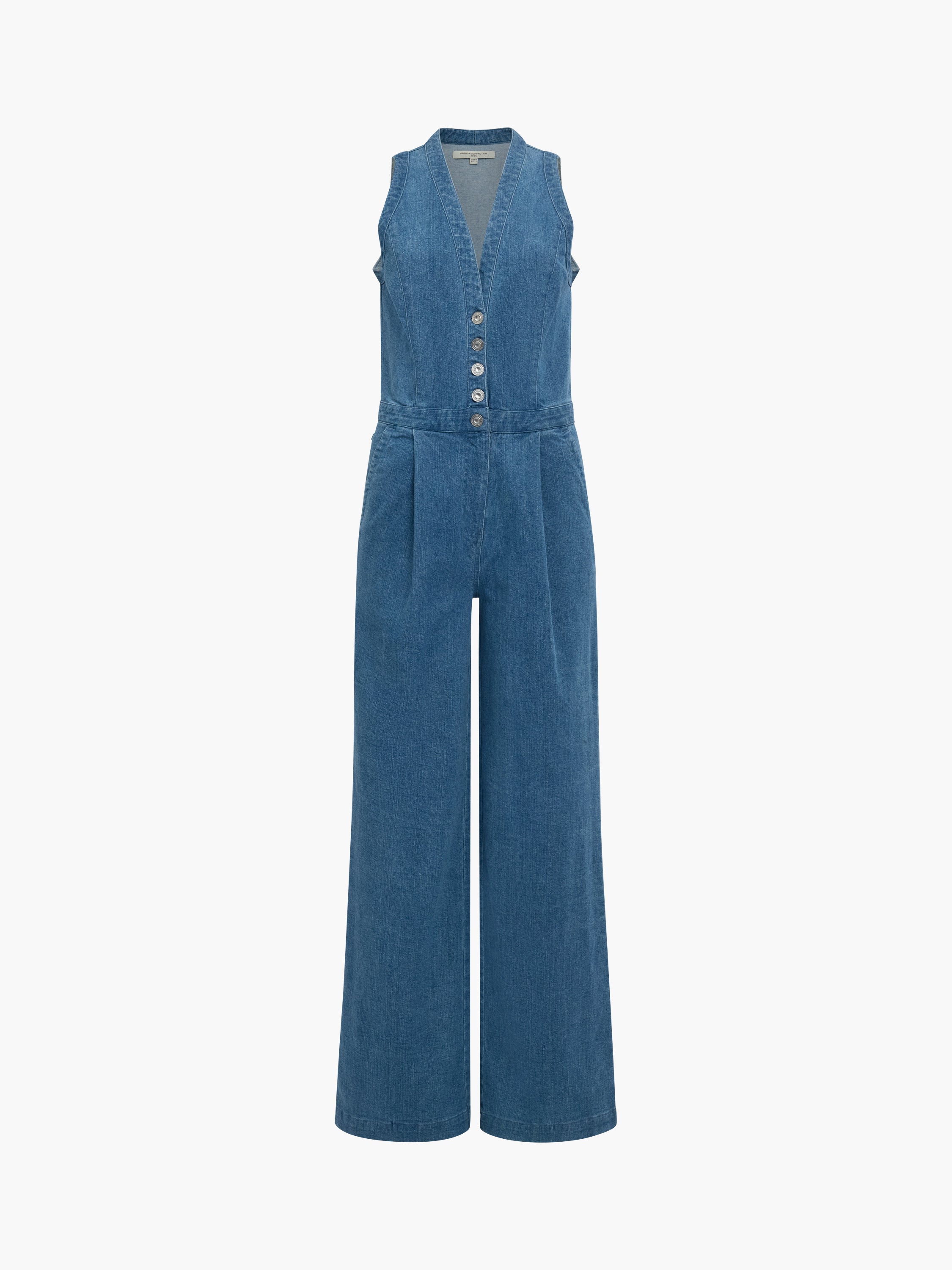 Arywoode Denim V-Neck Jumpsuit