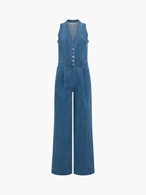 Arywoode Denim V-Neck Jumpsuit