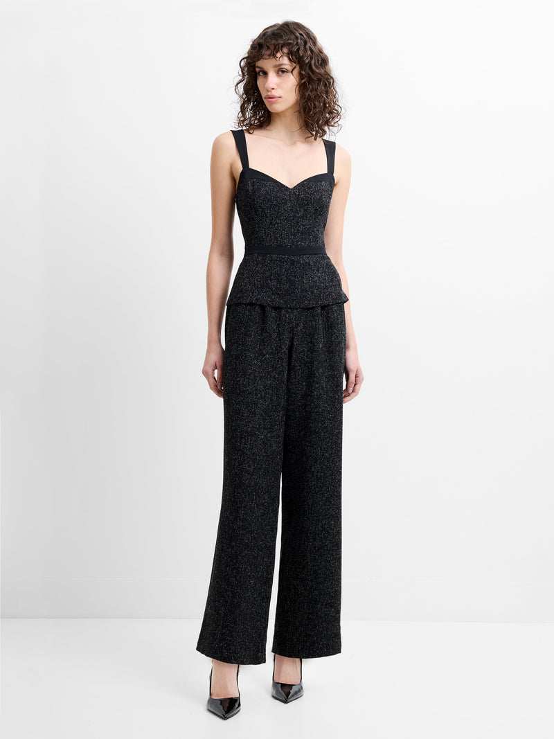 Alyssia Boucle Peplum Jumpsuit