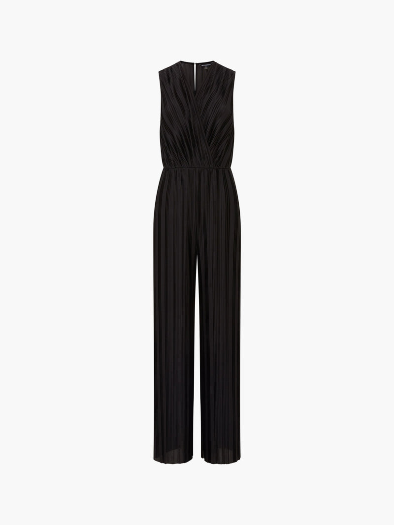 Ronnie Pleated V-Neck Jumpsuit