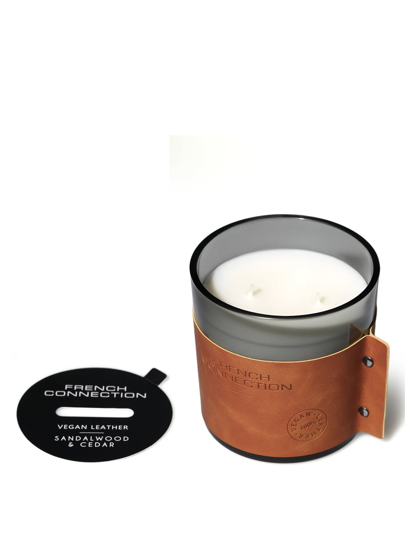 Sandalwood & Cedar Vegan Leather Candle