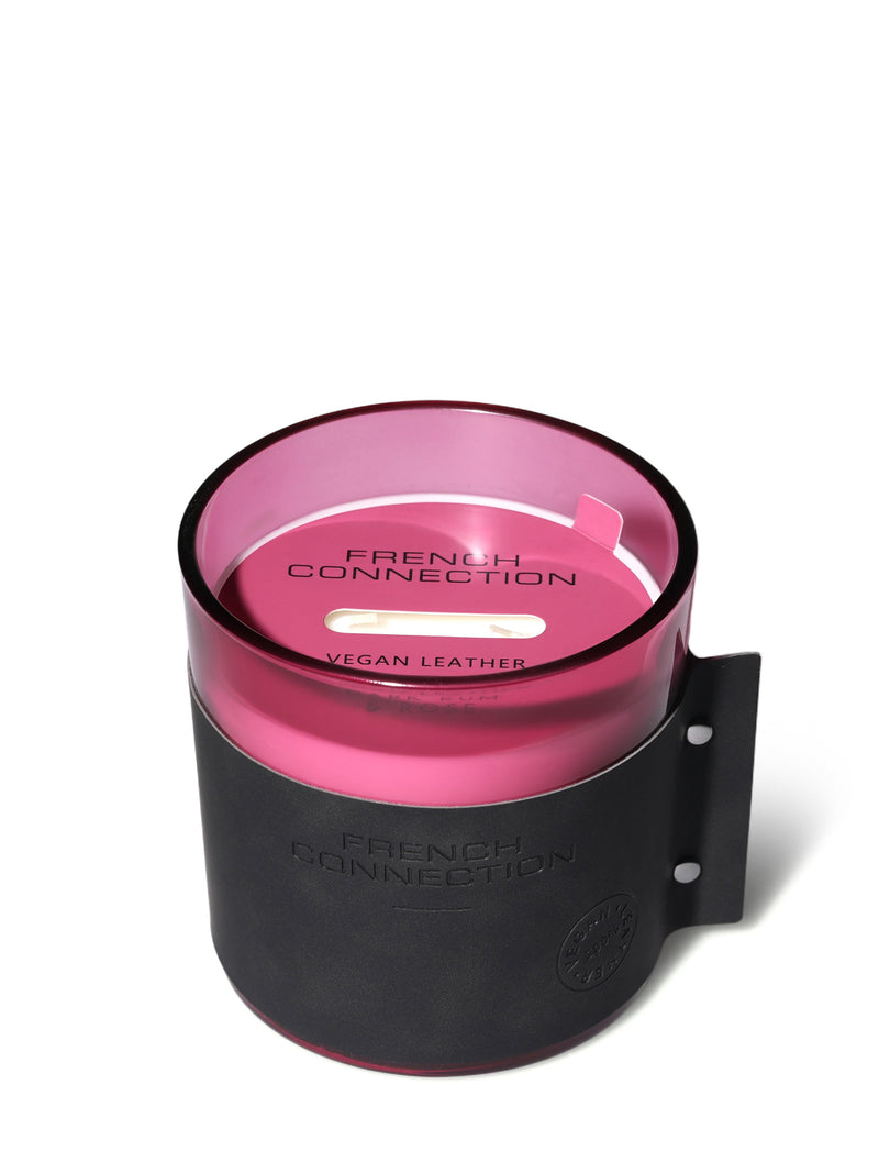 Dark Rum & Rose Vegan Leather Candle