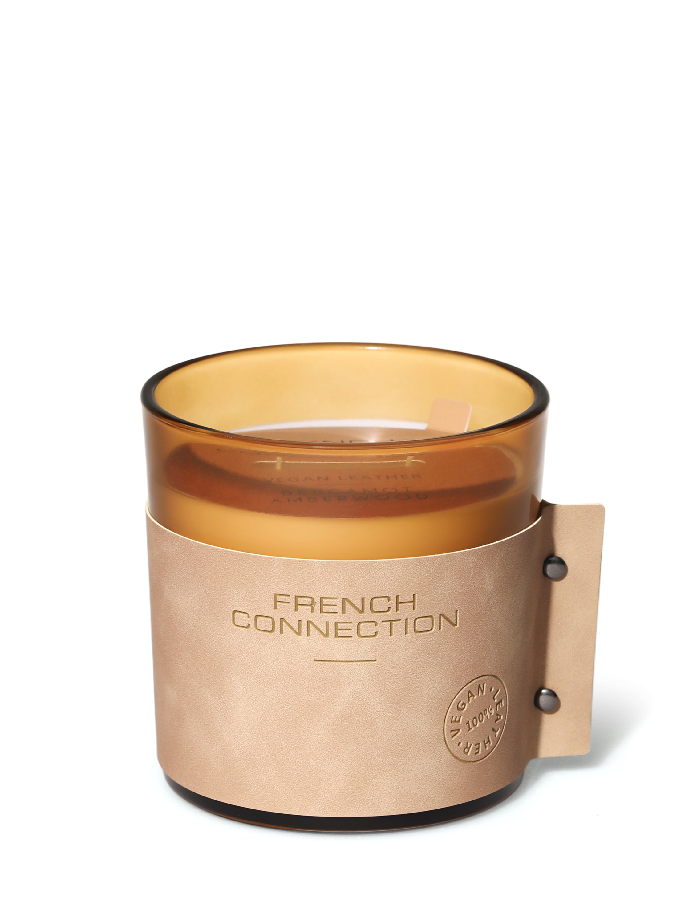 Bergamot & Amberwood Vegan Leather Candle