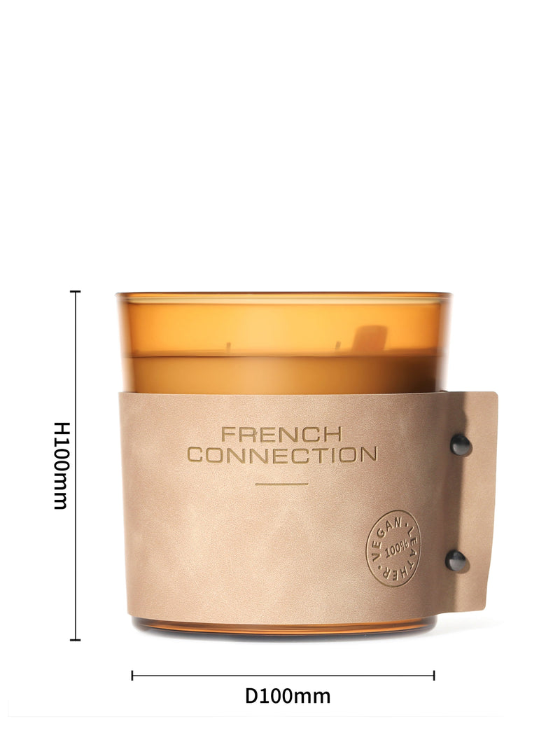 Bergamot & Amberwood Vegan Leather Candle