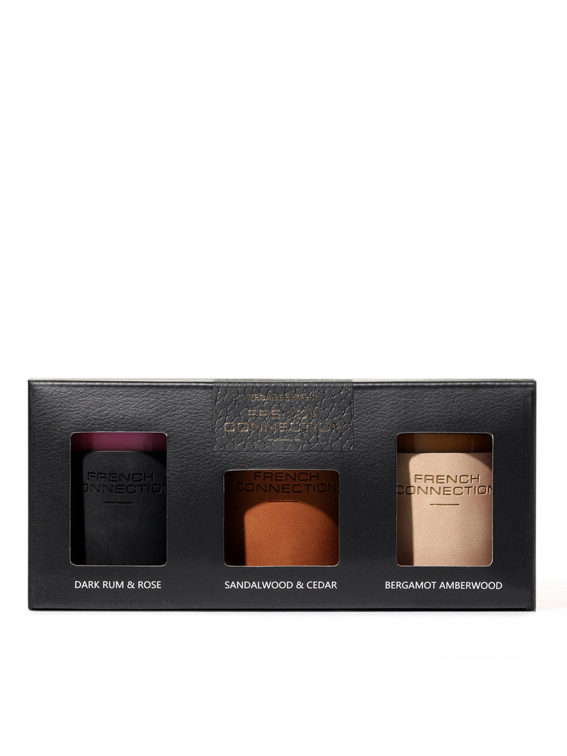 Vegan Leather Candle Set (3 Pieces)