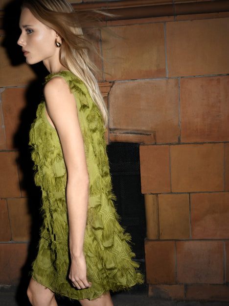 Miley Chiffon Star Fringe Mini Dress