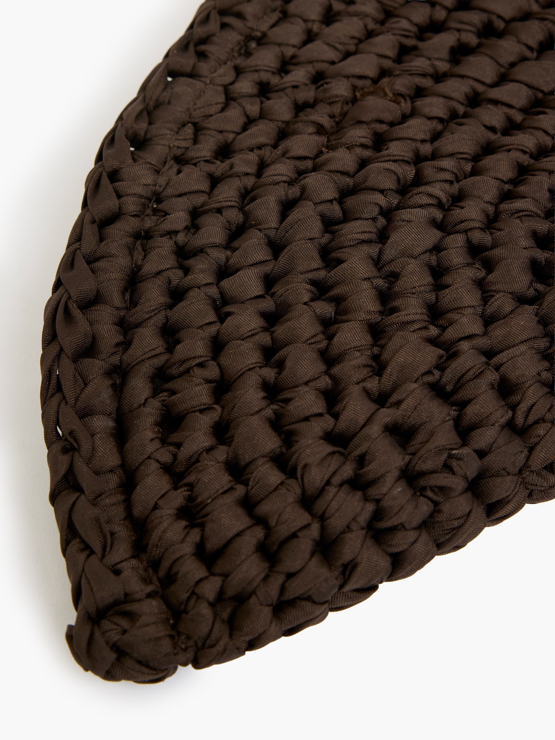 Ribbon Crochet Clutch Bag