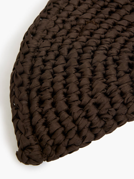 Ribbon Crochet Clutch Bag
