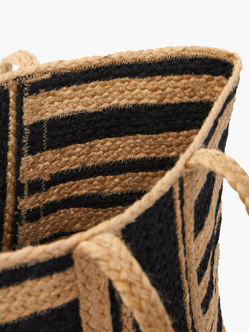 Raffia Stripes Beach Bag