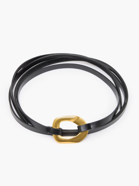 Ornate Buckle Skinny Tie Belt