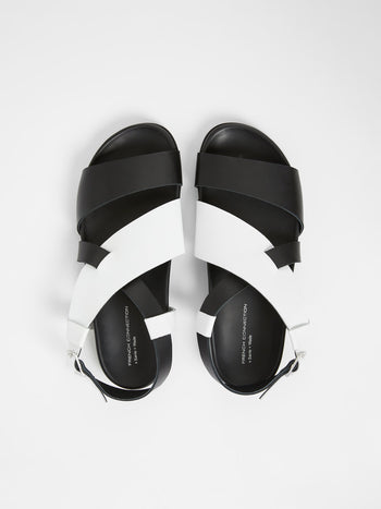 S+W x Branca Asymmetric Footbed Sandals