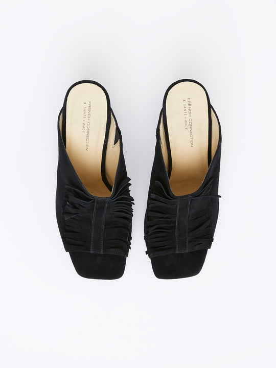 Flora Fringed Mules