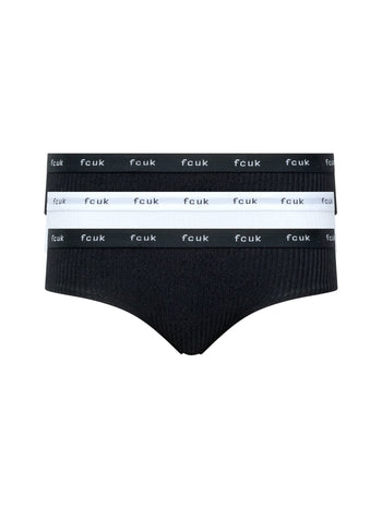 FCUK 3 Pack Ribbed Briefs