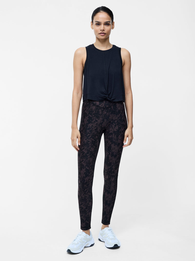 Black Jersey Knot Vest Top