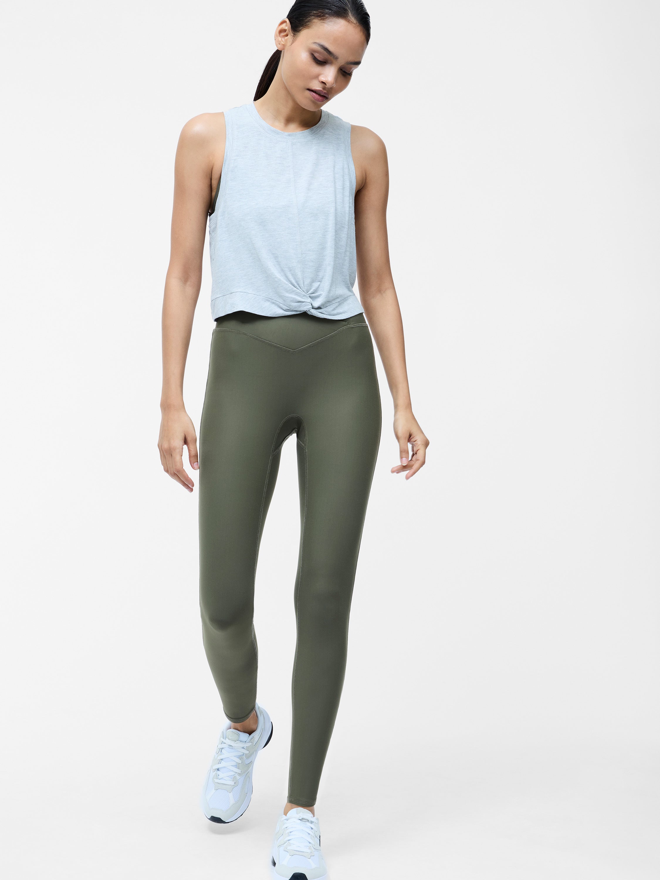 Grey Jersey Knot Vest Top