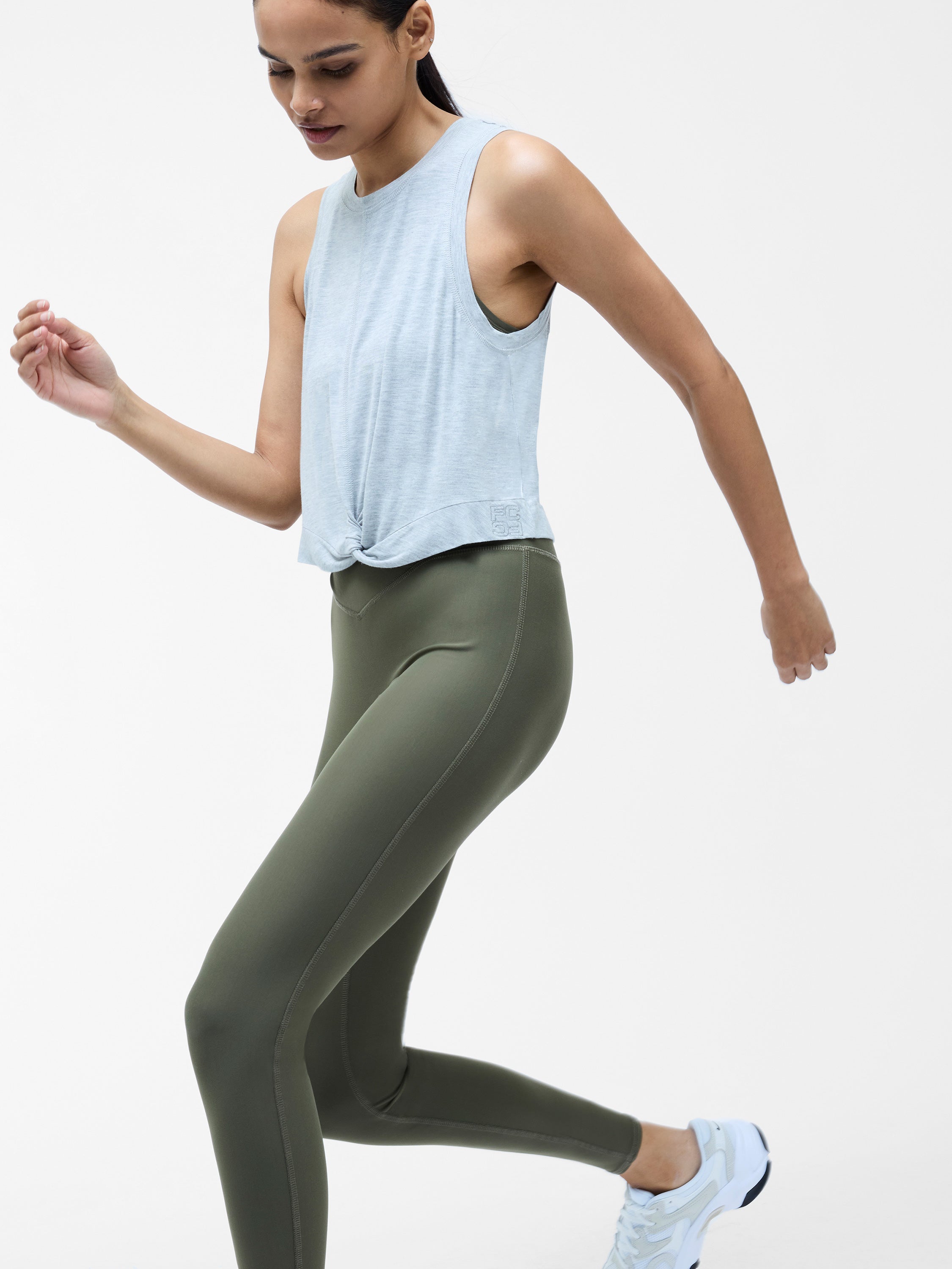 Grey Jersey Knot Vest Top