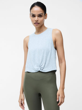 Grey Jersey Knot Vest Top