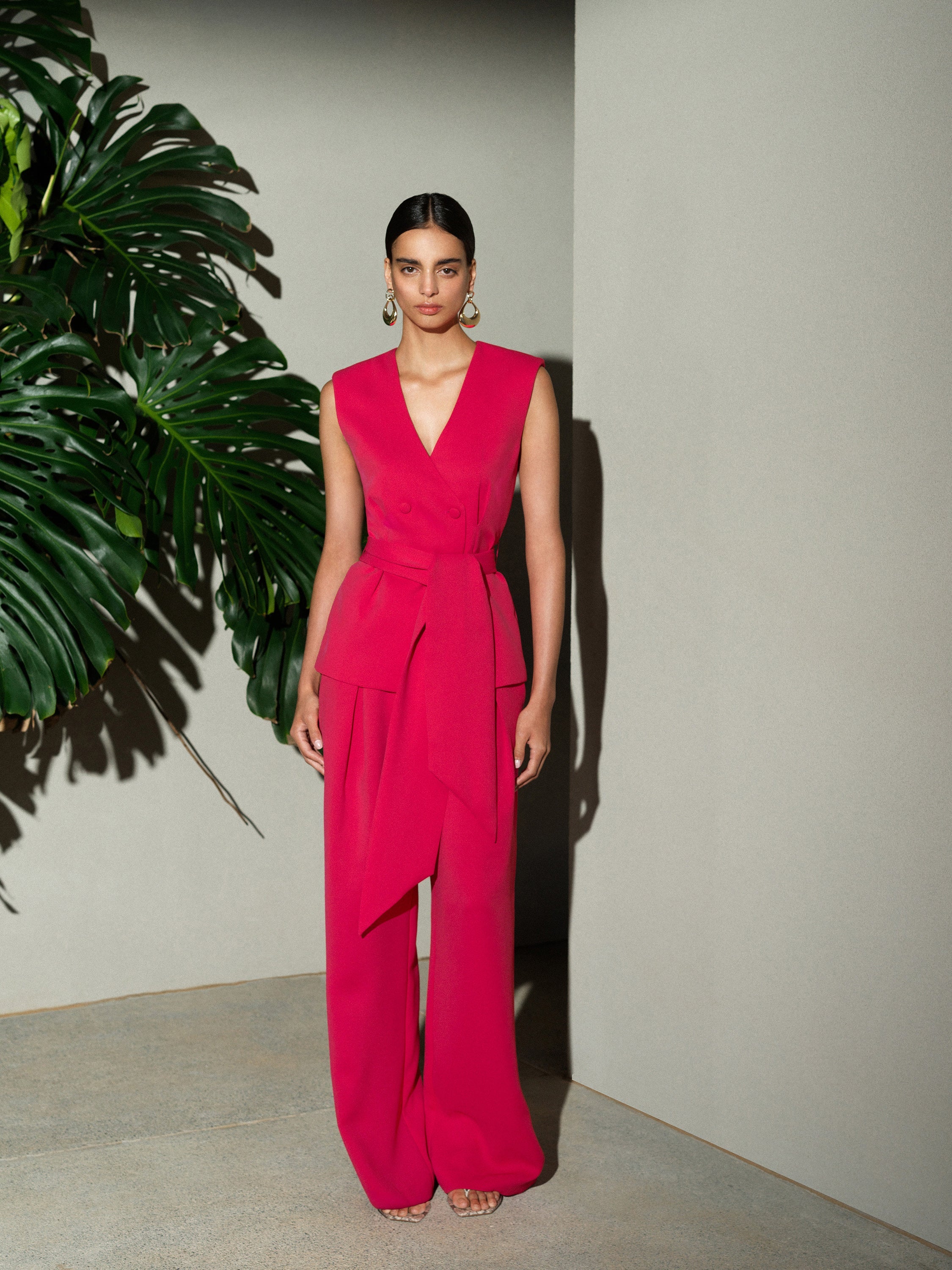 Tiana Self Tie V Neck Waistcoat