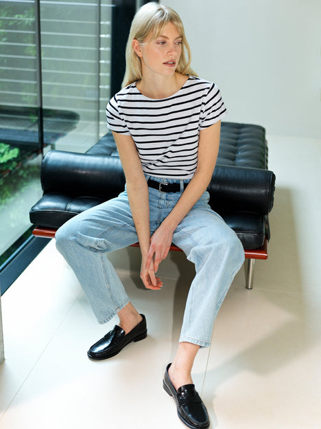 Rallie Stripe Fitted T-Shirt