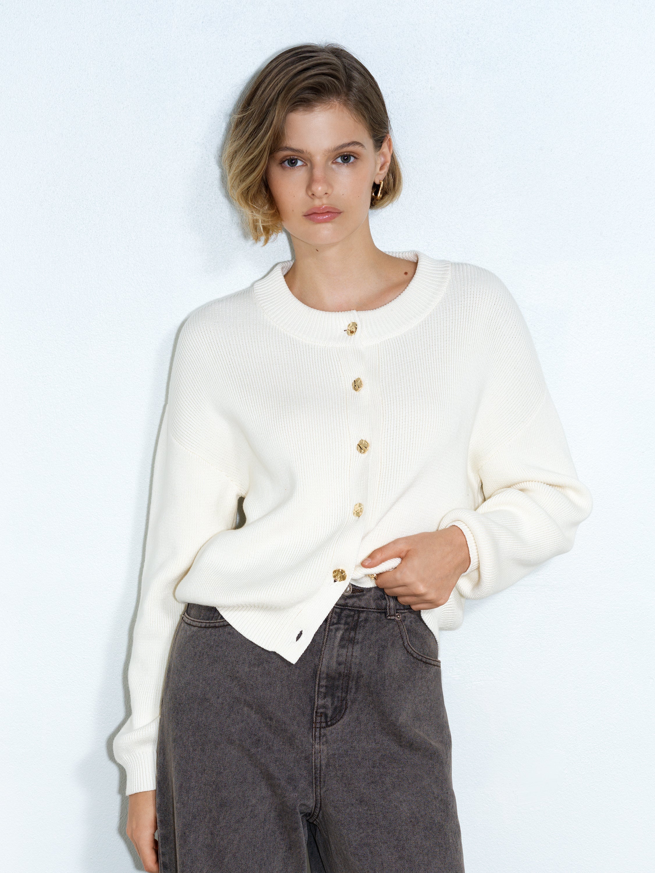Milano Mozart Knit Button Down Cardigan