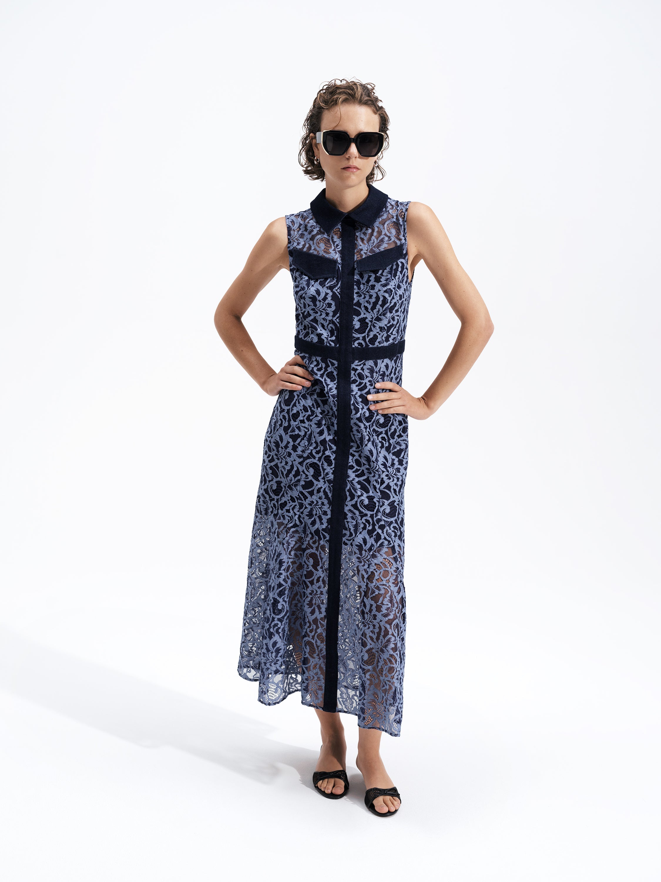 Skye Lace Godet Shirt Dress