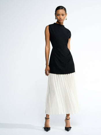 Zion Pleated Skirt Dress