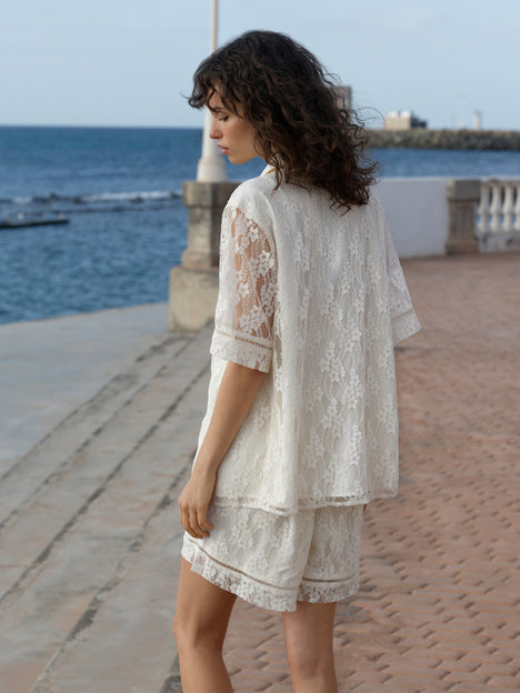 Zoe Lace Button Through Shirt