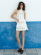 Calissa Embroidered Mini Wrap Over Skirt