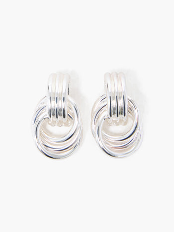 Triple Row Knot Earrings