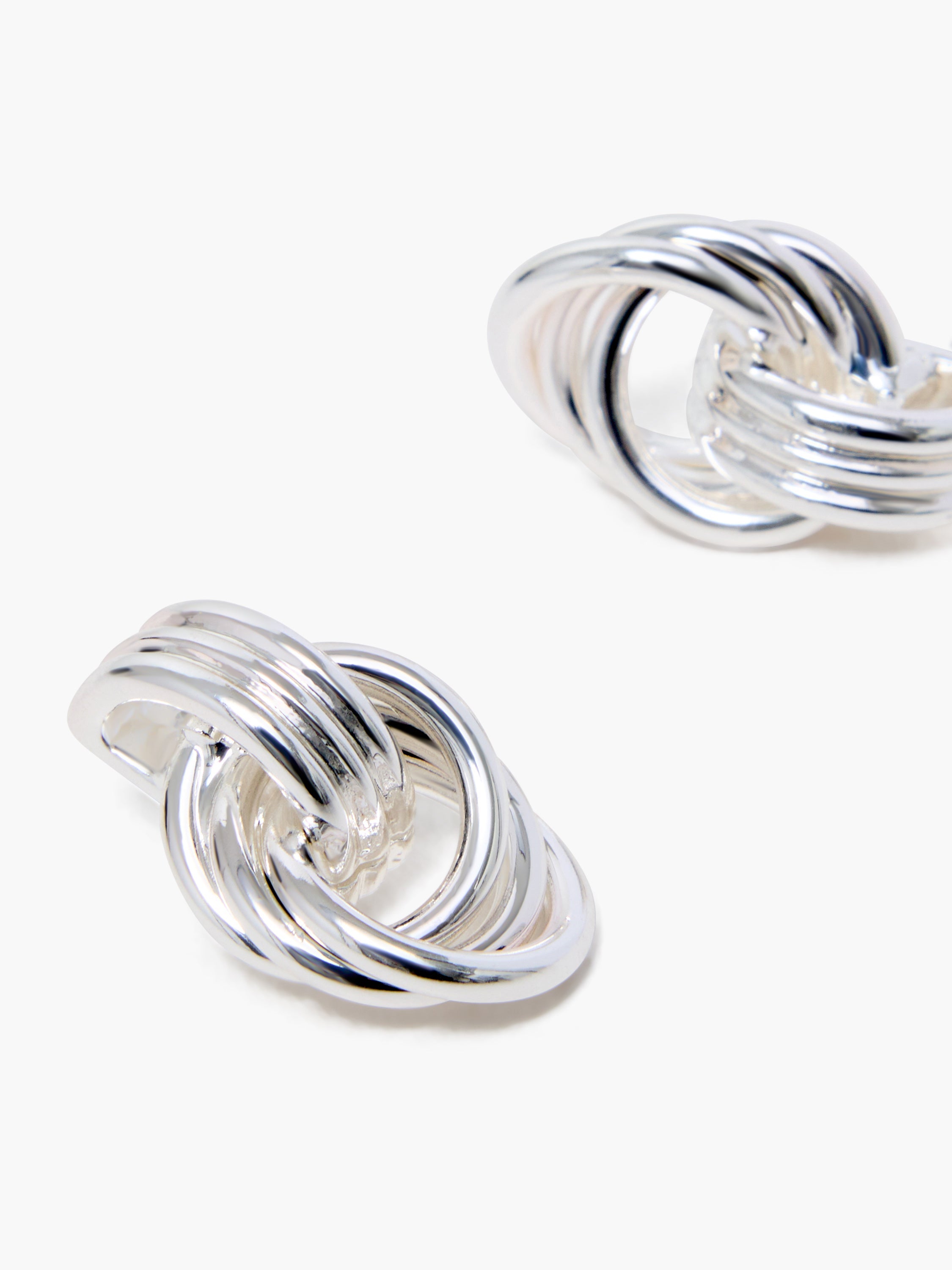 Triple Row Knot Earrings