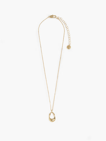 Molten Oval Pendant Necklace