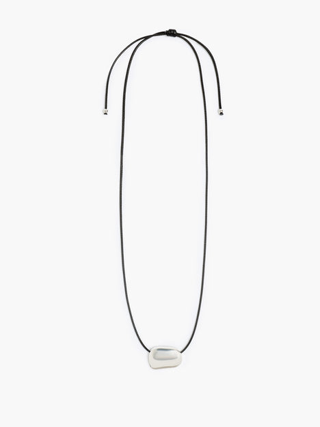 Pebble Black Tie Necklace
