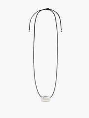 Pebble Black Tie Necklace