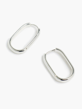 Elongated Hoop Earrings