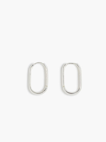 Elongated Hoop Earrings