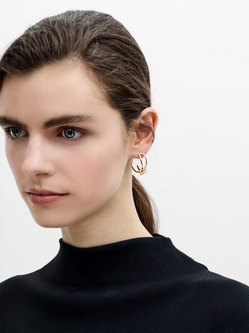Knot Half Hoop Earrings