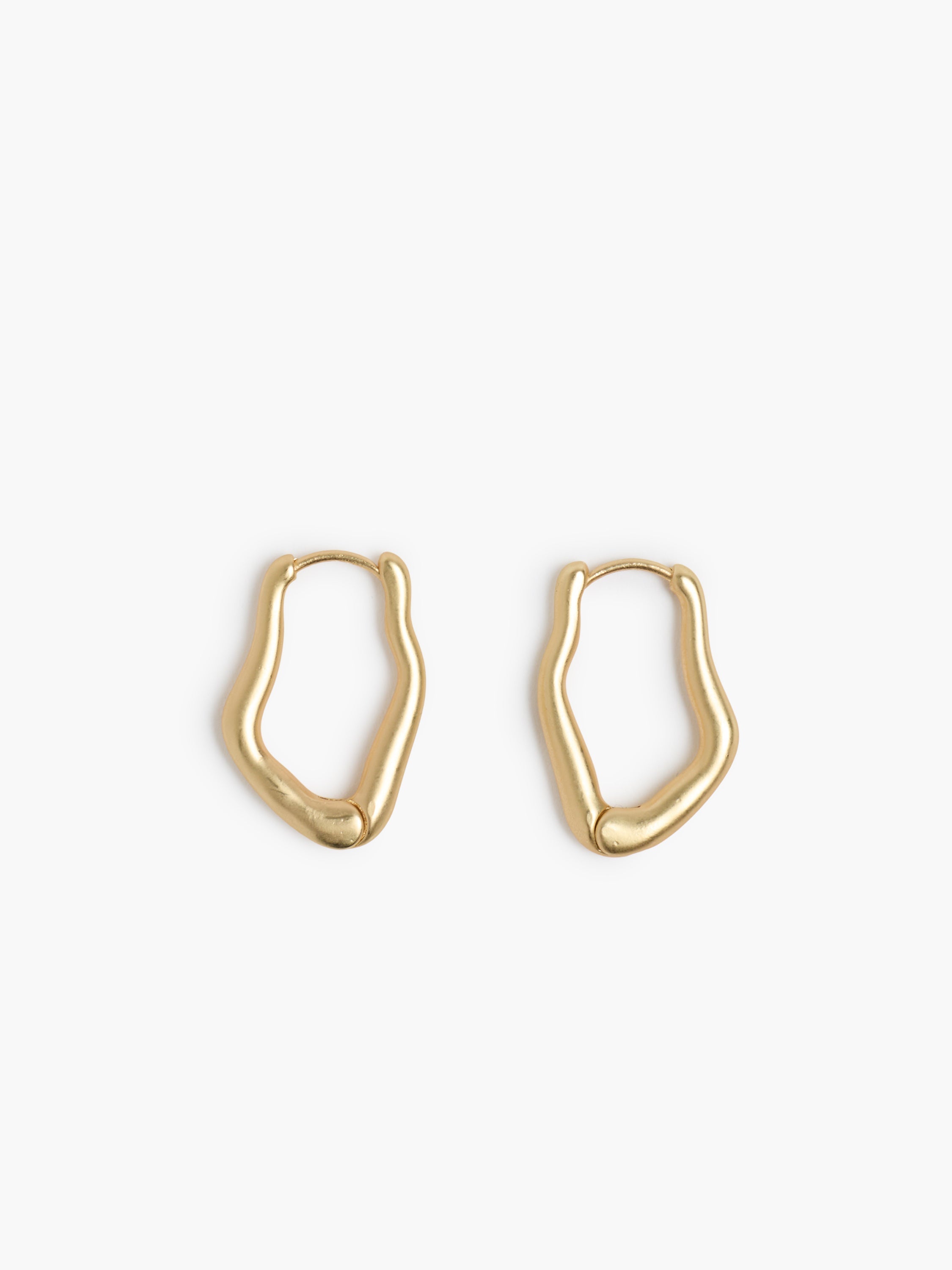 Gold Irregular Hoop Earrings