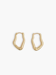 Gold Irregular Hoop Earrings