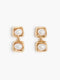Double Pearl Drop Earrings