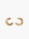 Ridged Half Hoop Earrings