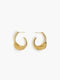 Gold Twist Curve Hoop Earrings