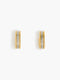 Two Tone Rows Hoop Earrings