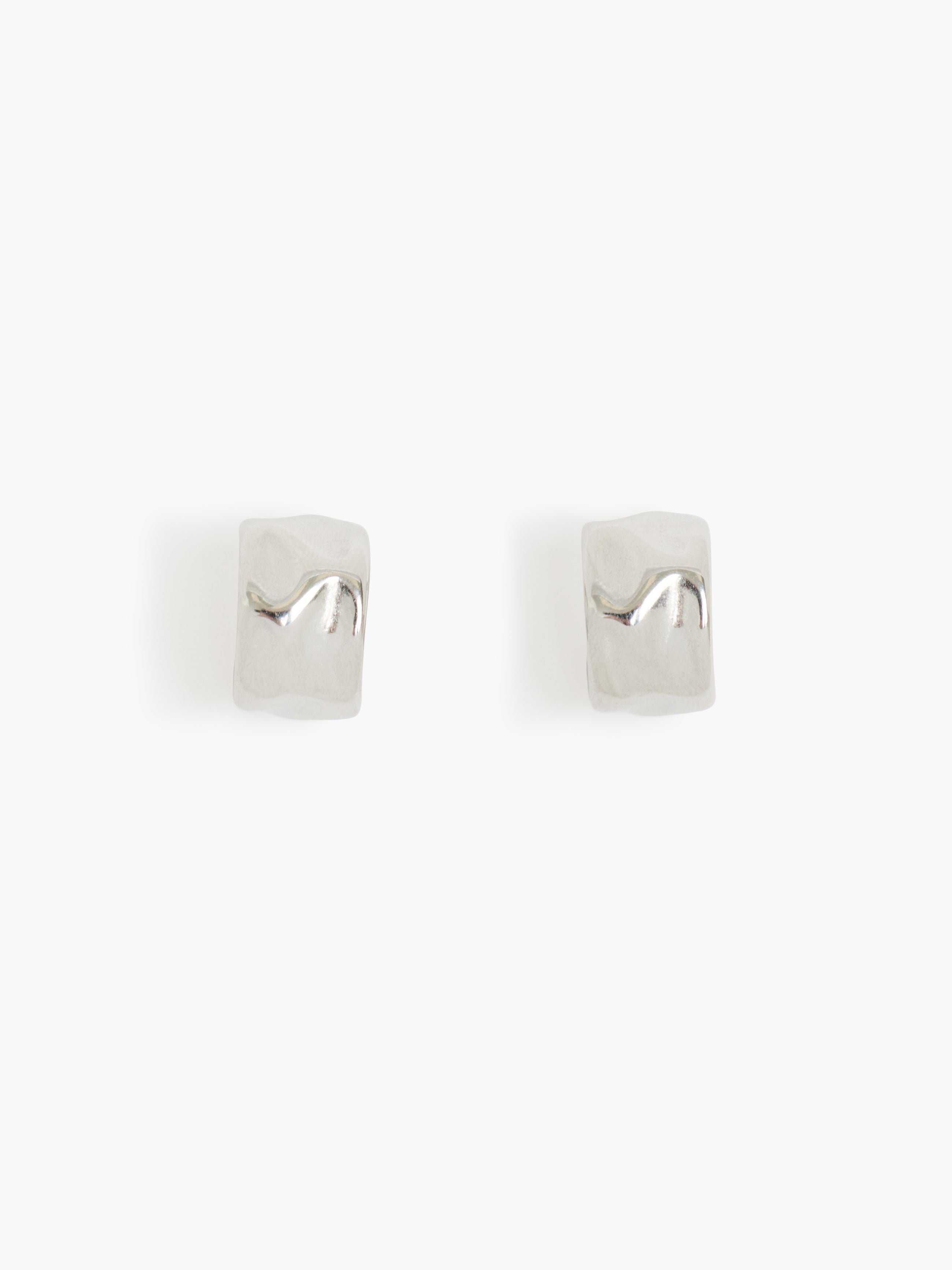 Silver Chunky Hoop Earrings