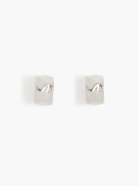 Silver Chunky Hoop Earrings