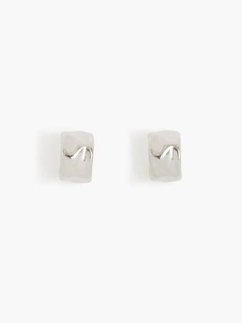 Silver Chunky Hoop Earrings