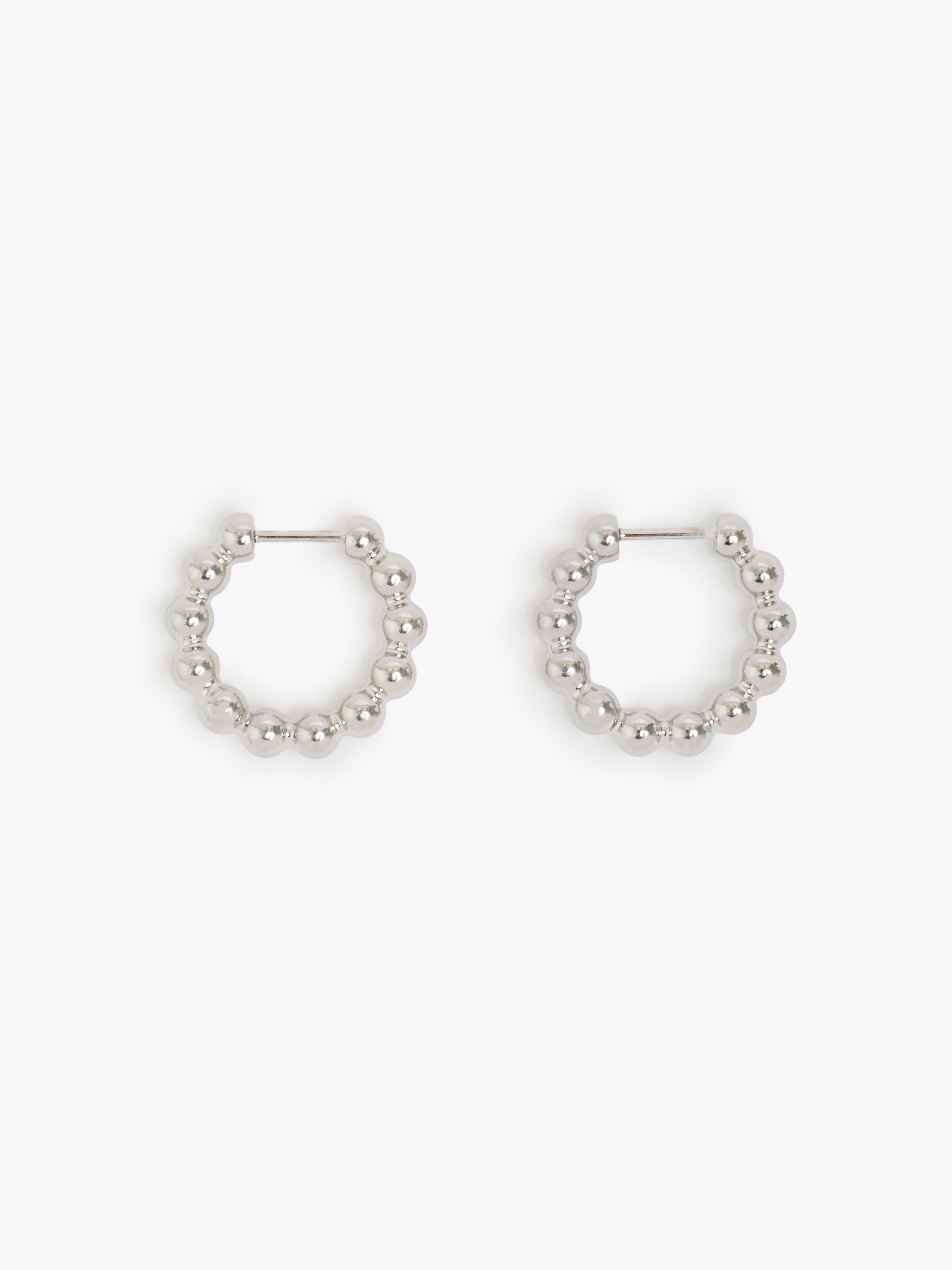 Silver Bubble Hoop Earrings