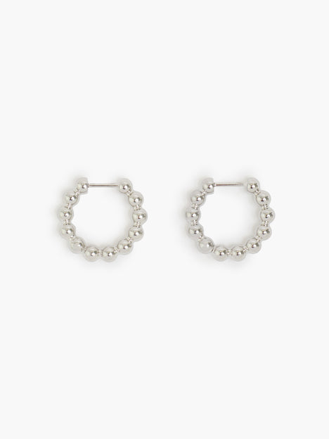 Silver Bubble Hoop Earrings