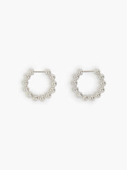 Silver Bubble Hoop Earrings